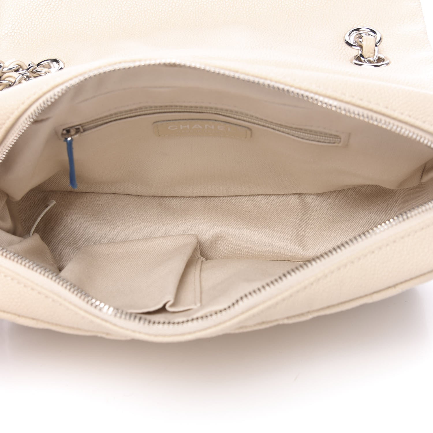 Chanel Caviar Quilted Medium Casual Journey Flap White 4 of 10