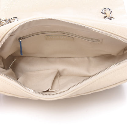 Chanel Caviar Quilted Medium Casual Journey Flap White 4 of 10