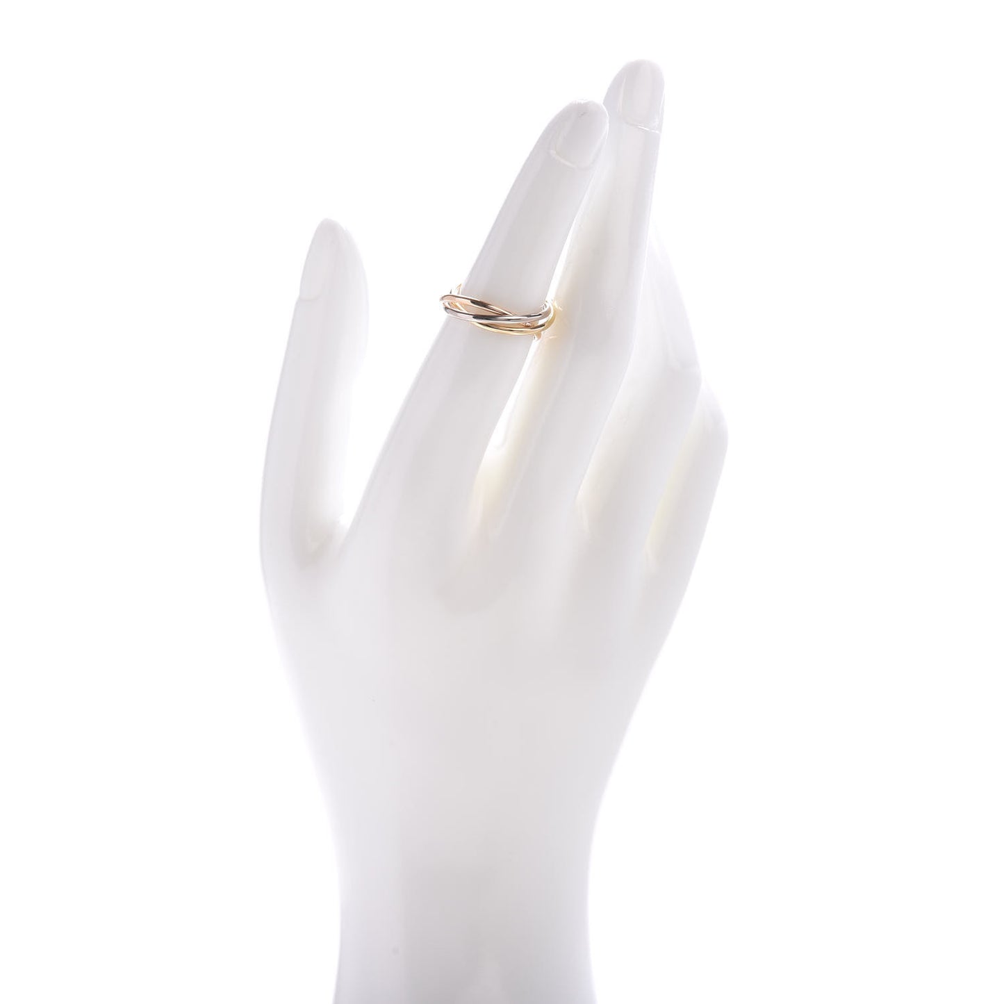 18K Pink Yellow White Gold Extra Small Trinity Ring 51 5.75