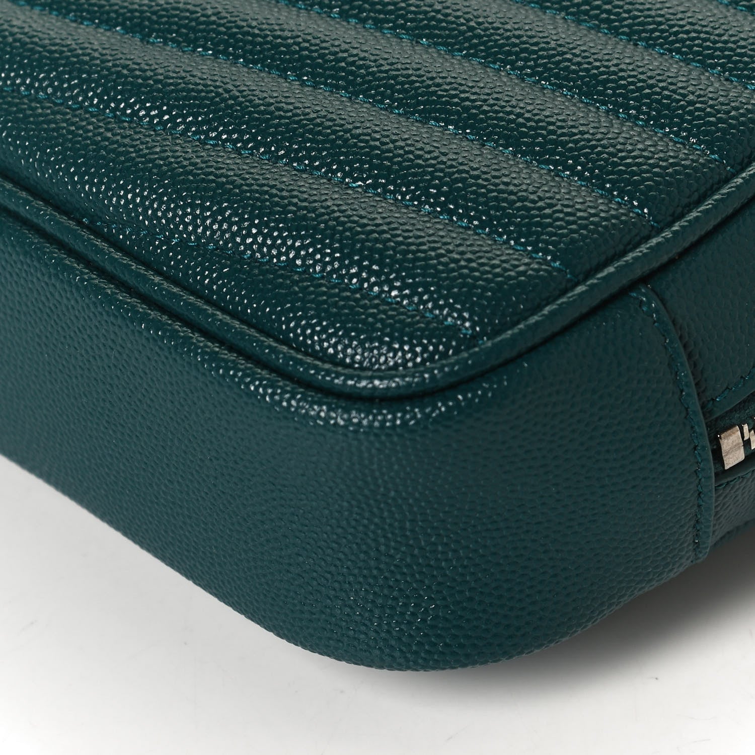 Saint Laurent Grain De Poudre Matelasse Monogram Mini Lou Camera Bag Petrol Green 12 of 12