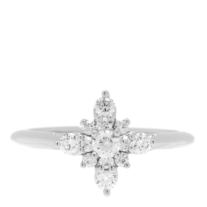 Tiffany Platinum Diamond Starburst Cluster Ring 54 7 1 of 5