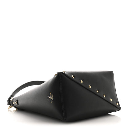 Valentino Garavani Calfskin Rockstud Wispy Bucket Bag Black 4 of 10