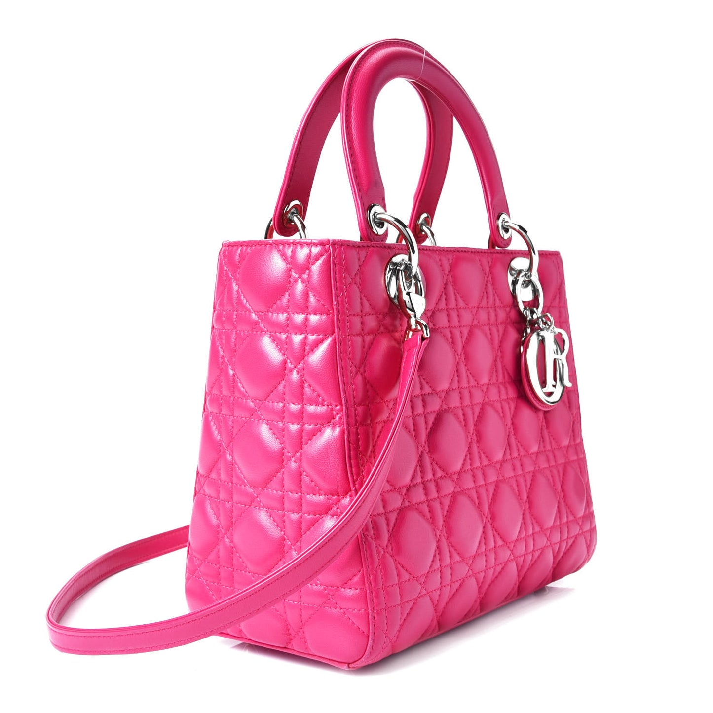 Lambskin Cannage Medium Lady Dior Pink