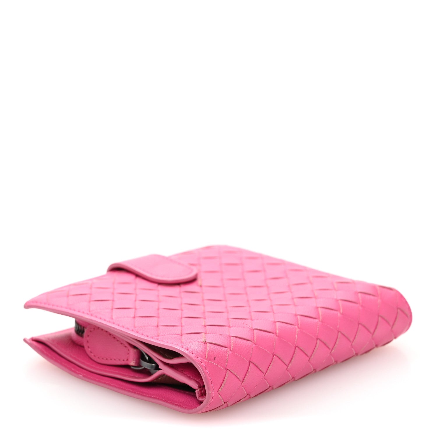 Bottega Veneta Nappa Intrecciato Mini Wallet Violet Fuxia 4 of 10
