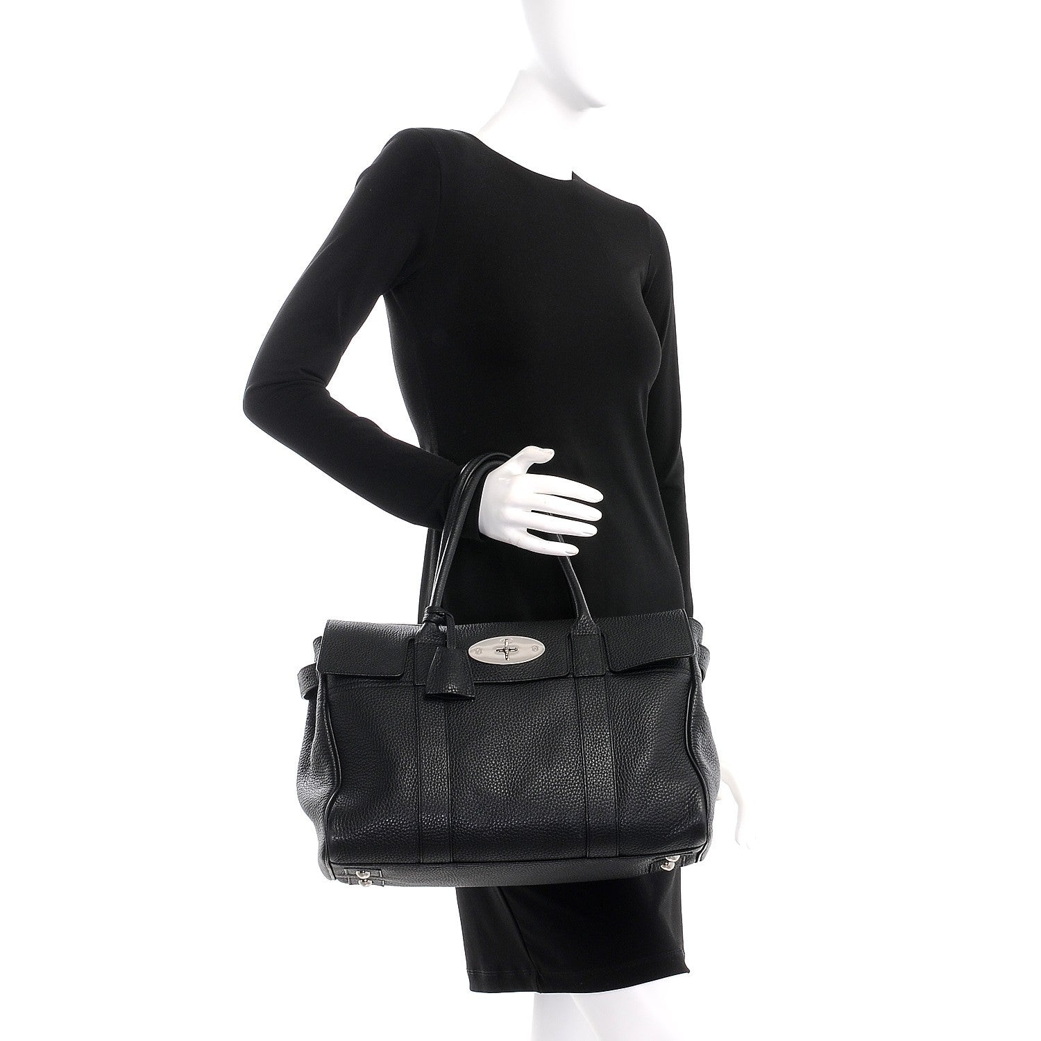 Mulberry Natural Leather Bayswater Black 2 of 13