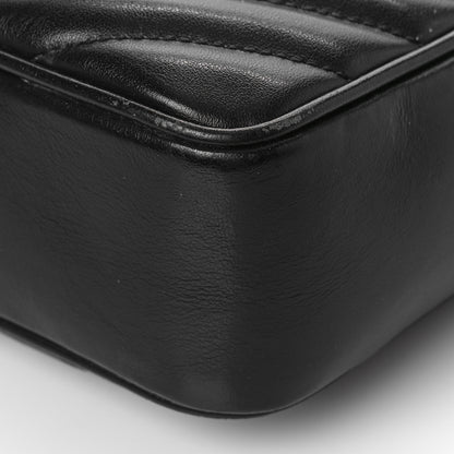 Saint Laurent Calfskin Matelasse Monogram Lou Camera Bag Black 8 of 9
