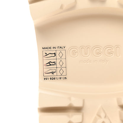 Gucci Rubber GG Monogram Perforated Elea Platform 55mm Lug Sole Sandals 38 Mystic White 7 of 10
