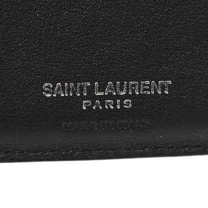 Saint Laurent Patent Grain De Poudre Matelasse Chevron Monogram Zipped Two-Part Wallet Neon Pink 7 of 7