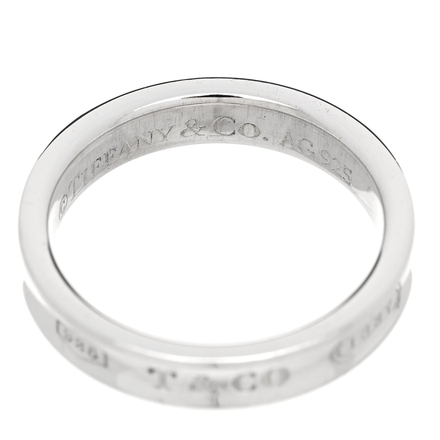Sterling Silver Narrow 1837 Band Ring 52 6