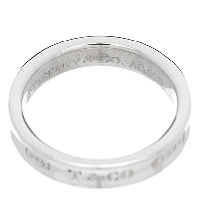 Tiffany Sterling Silver Narrow 1837 Band Ring 52 6 4 of 5