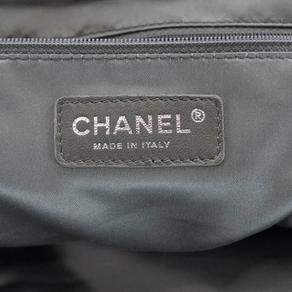 Chanel Lambskin Quilted Sharpei Frame Tote Black 7 of 9