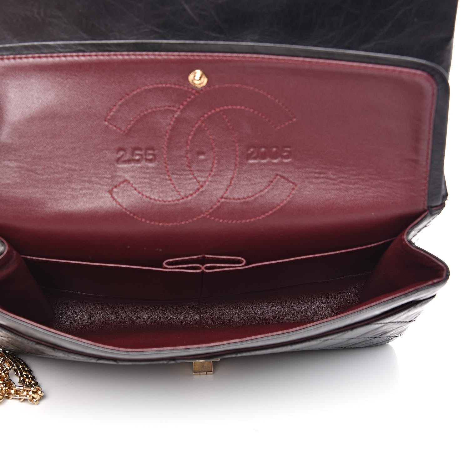 Chanel Aged Calfskin 50th Anniversary 2.55 Reissue 225 Flap Black 5 of 14