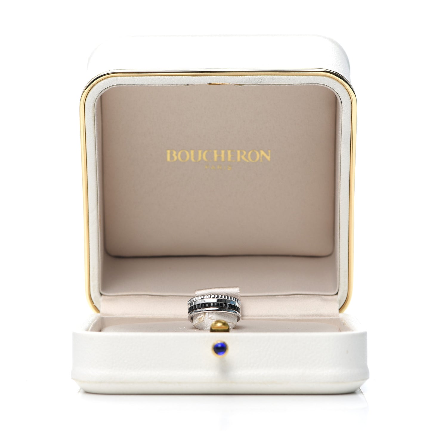 18K White Gold PVD Small Quatre Black Edition Ring 51 5.75