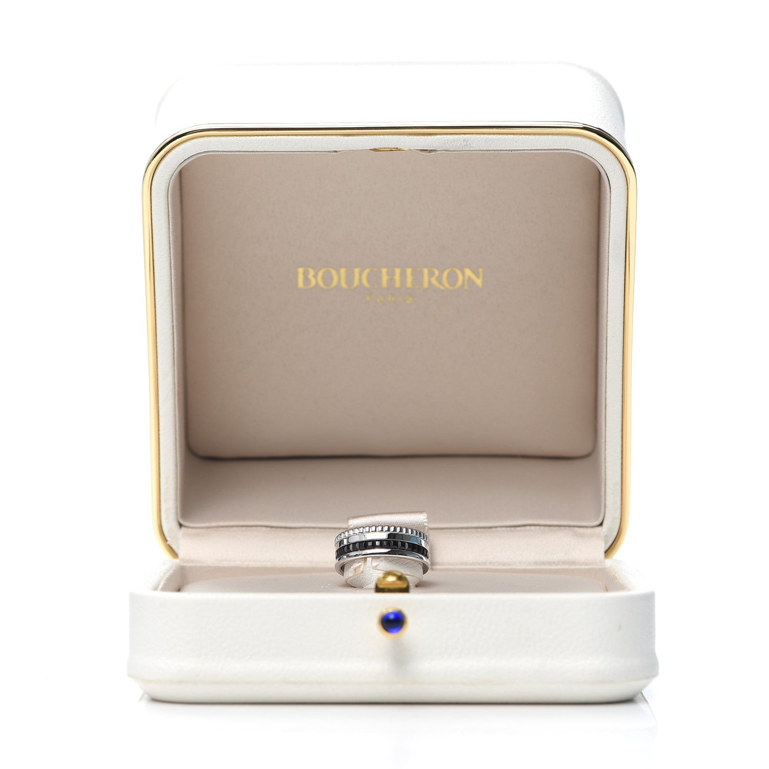 Boucheron 18K White Gold PVD Small Quatre Black Edition Ring 51 5.75 7 of 7