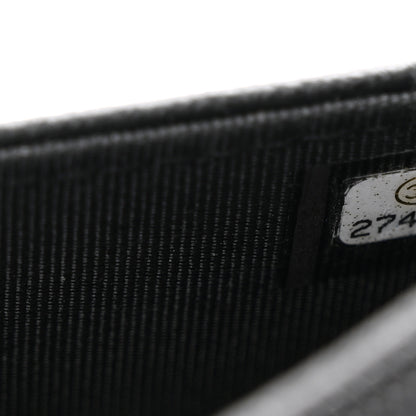 Chanel Grained Calfskin Quilted CC Box Wallet On Chain WOC Black 8 of 12