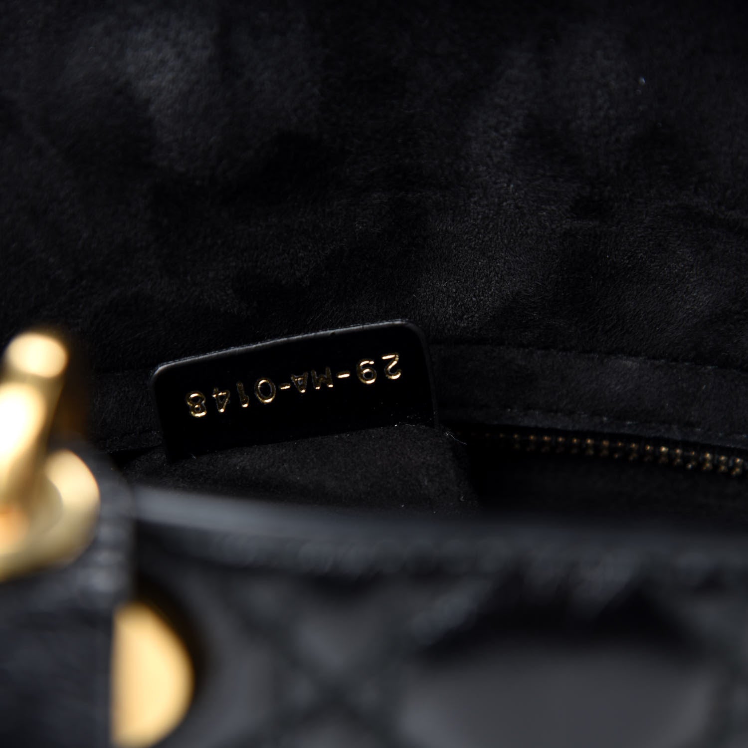 Christian Dior Crinkled Patent Cannage Small Lucky Badges My Lady Dior Black 9 of 11