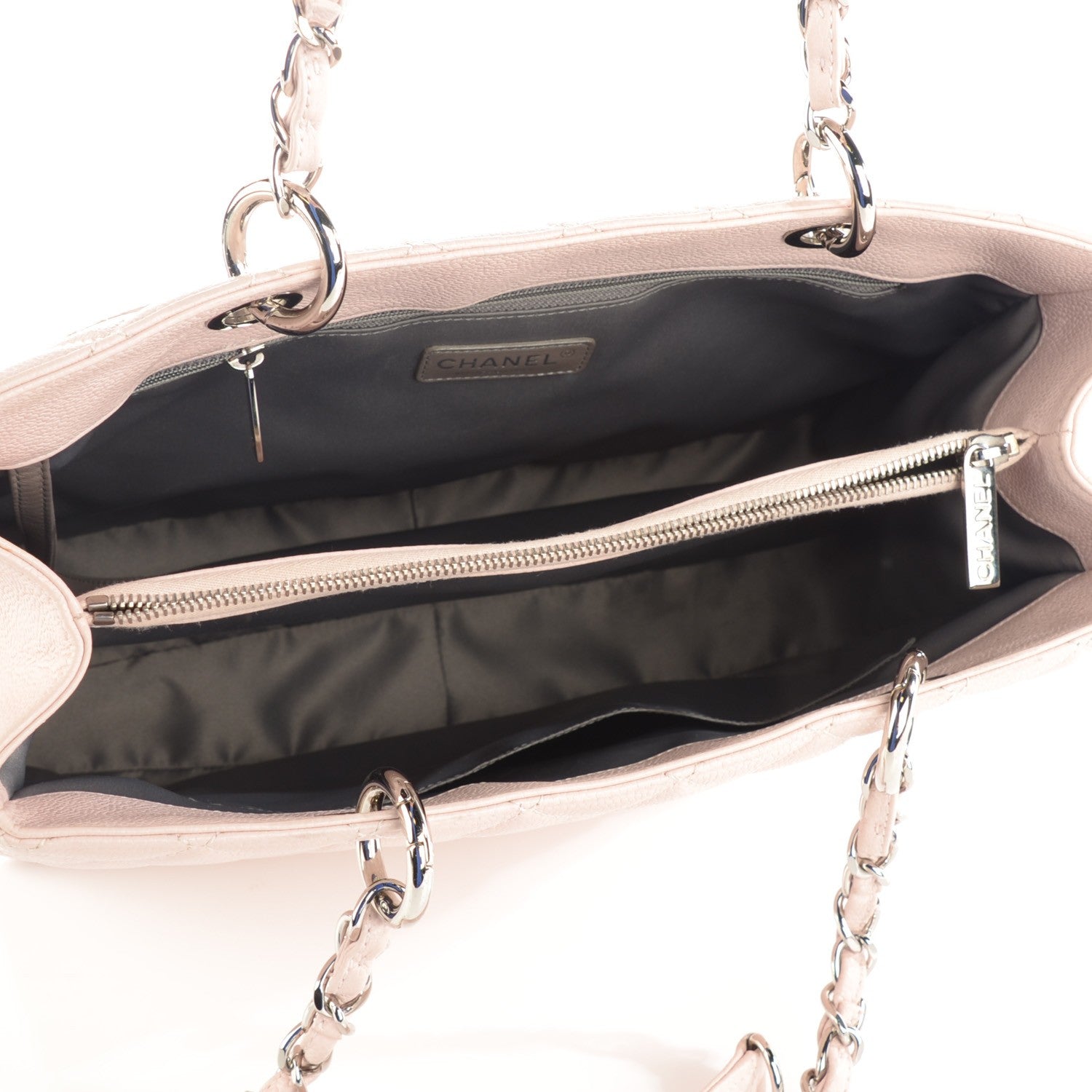 Chanel Caviar Quilted Grand Shopping Tote GST Light Pink 5 of 7