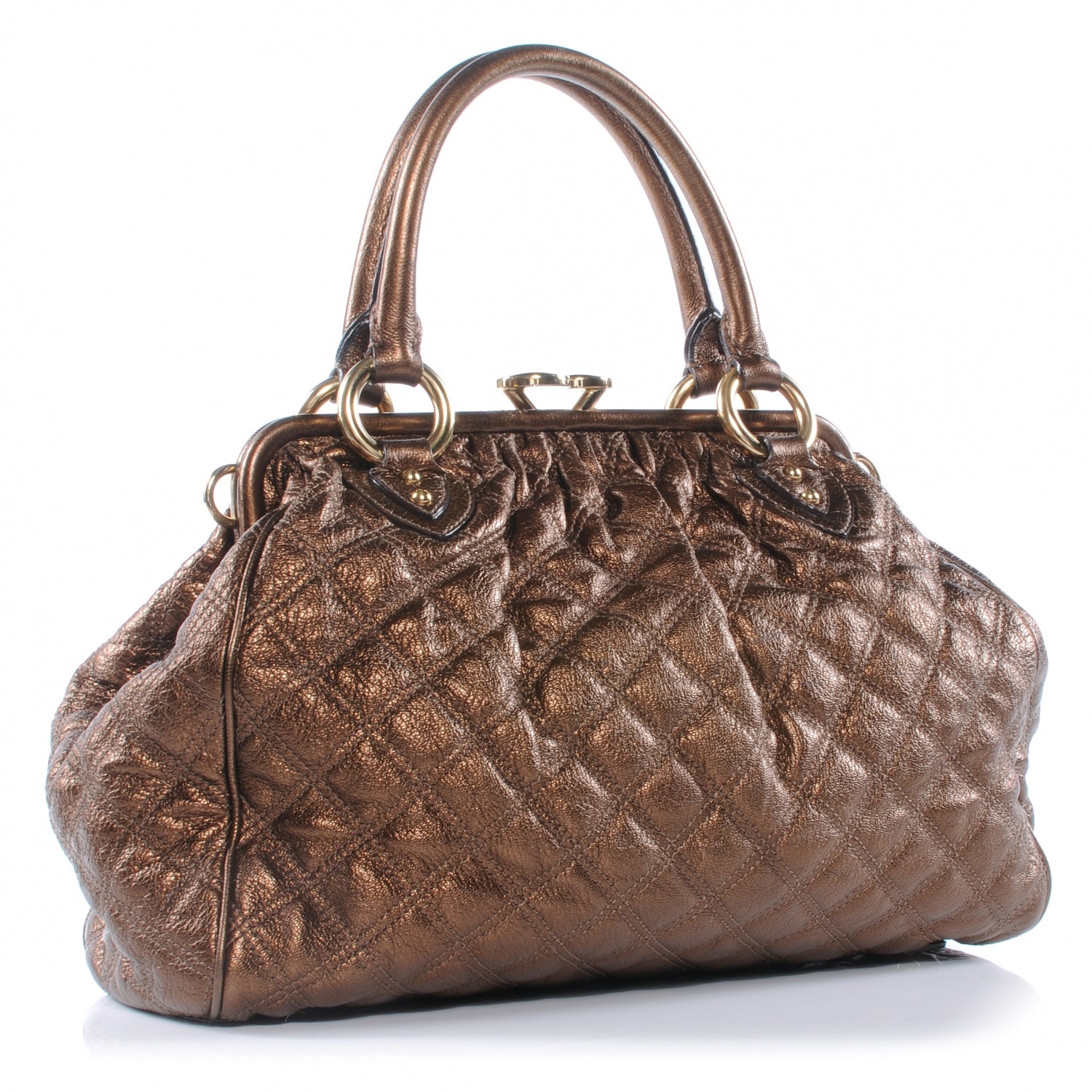 Marc Jacobs Quilted Leather Stam Bronze 3 of 7