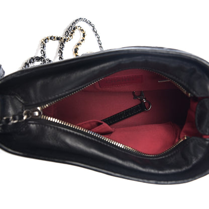 Chanel Aged Calfskin Quilted Small Gabrielle Hobo Black 4 of 9