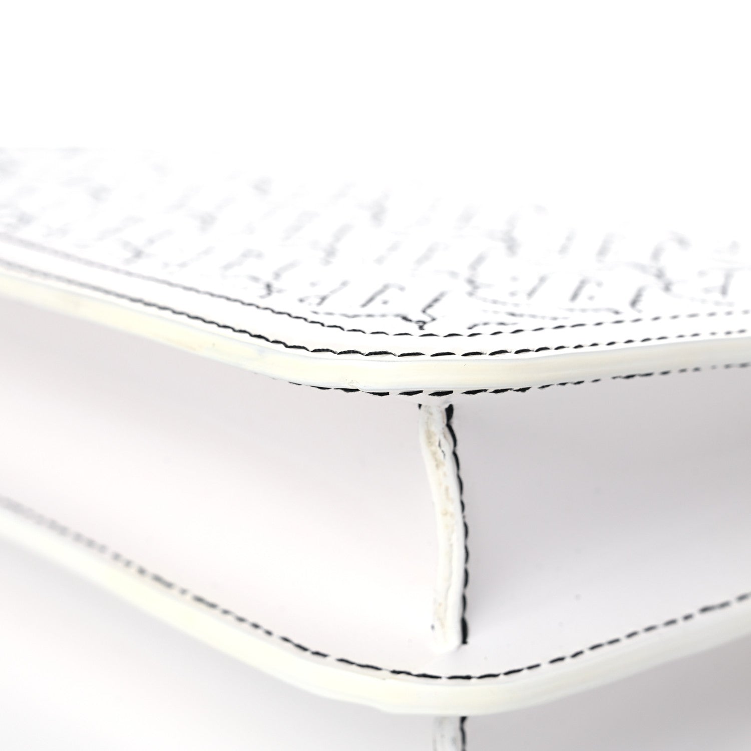 Burberry Calfskin Monogram Embossed Small TB Chain Bag Optic White 11 of 15