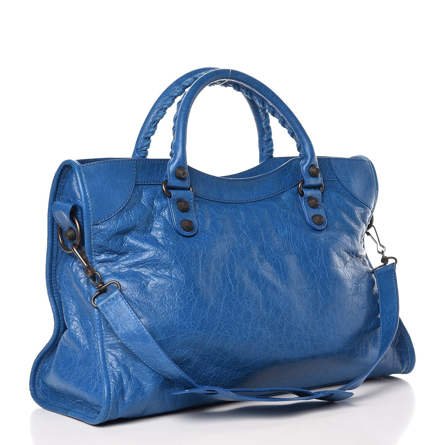 Agneau Giant 12 Gunmetal Hardware City Bleu Rivage