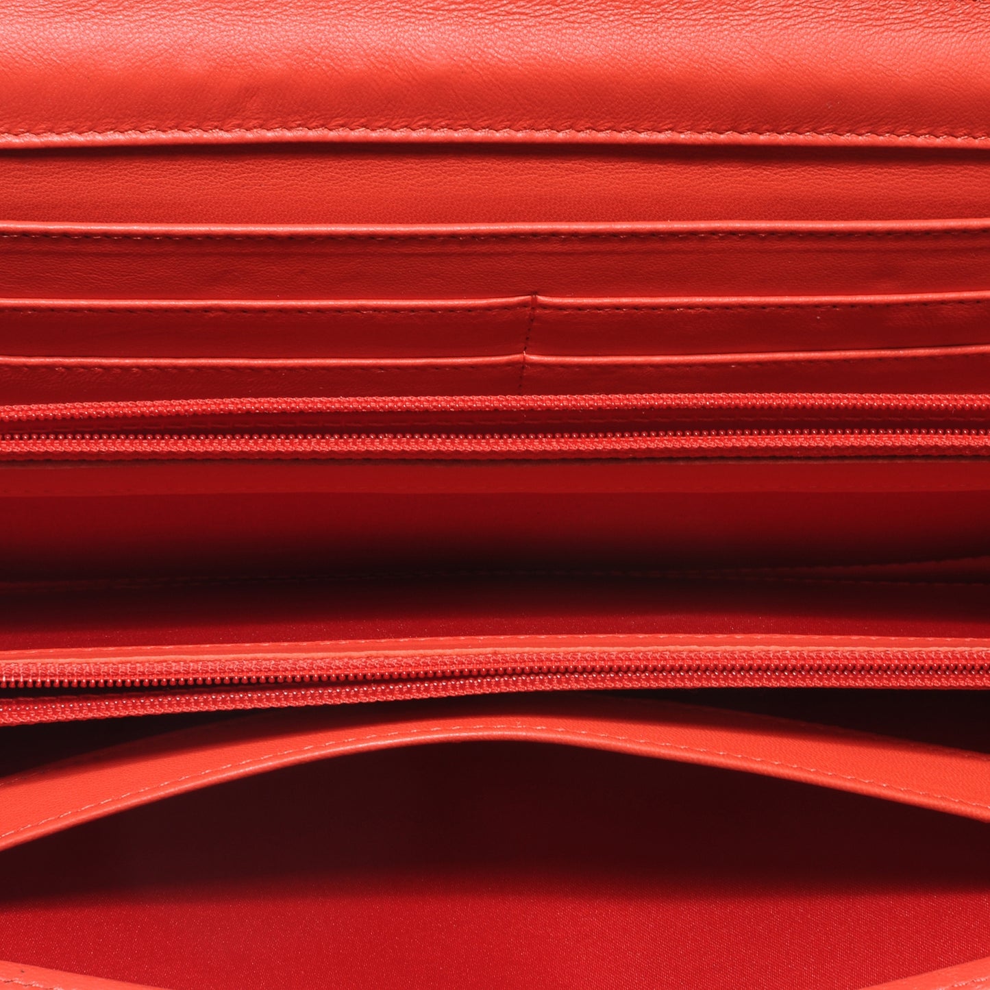 Calfskin Ultimate Stitch Clutch Flap Red