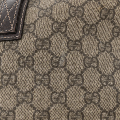 Gucci GG Supreme Monogram Medium Zippered Shopping Tote Dark Brown 17 of 18