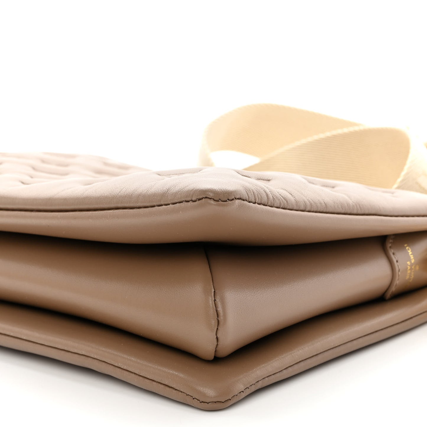 Lambskin Embossed Monogram Coussin PM Taupe