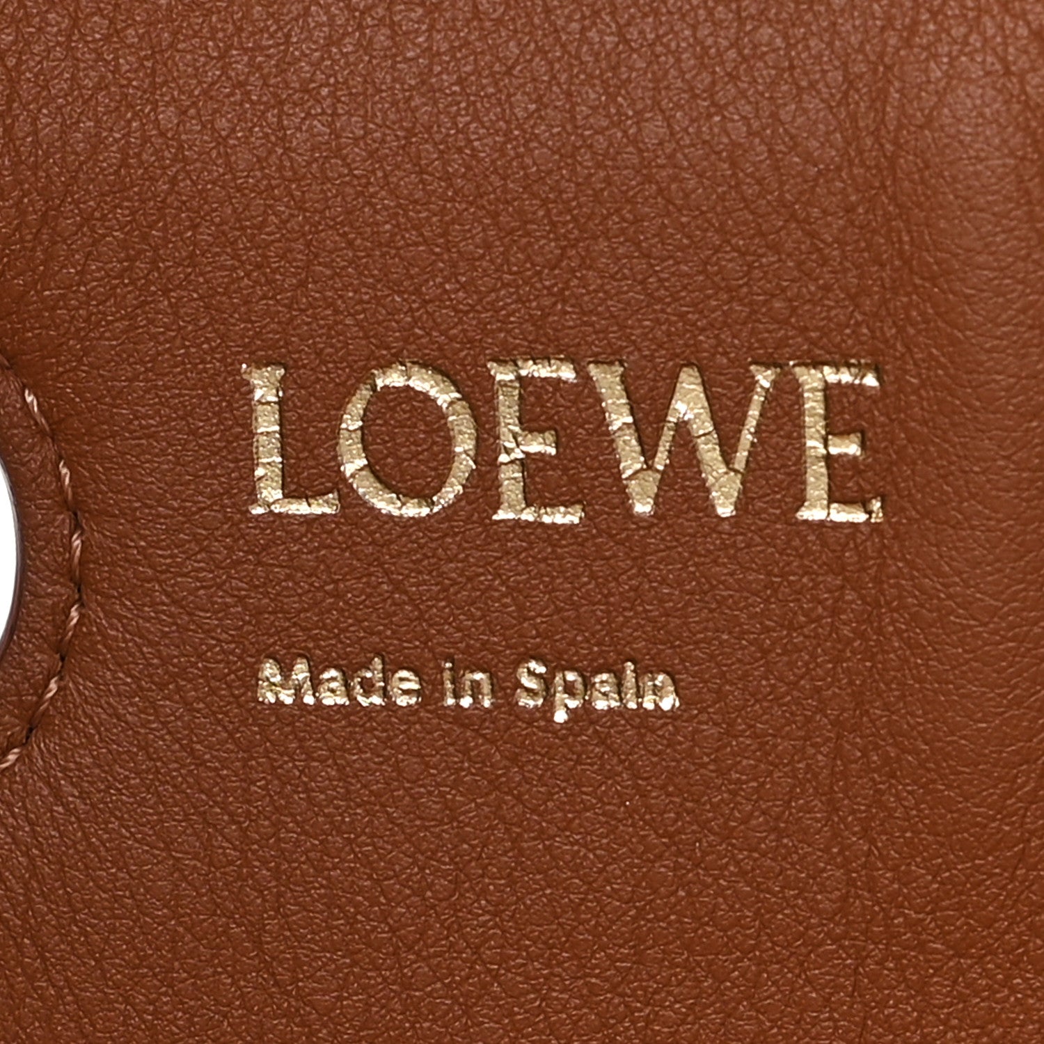 Loewe Smooth Calfskin Anagram Fringe Tote Tan 6 of 9