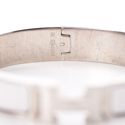 Hermes Enamel Narrow Clic Clac H Bracelet PM White 4 of 14