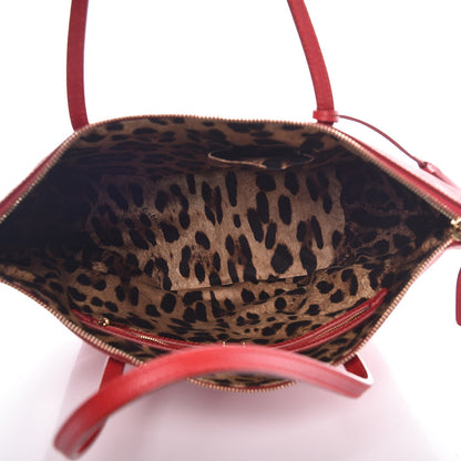Dolce & Gabbana Textured Calfskin Miss Escape Tote Red 5 of 8