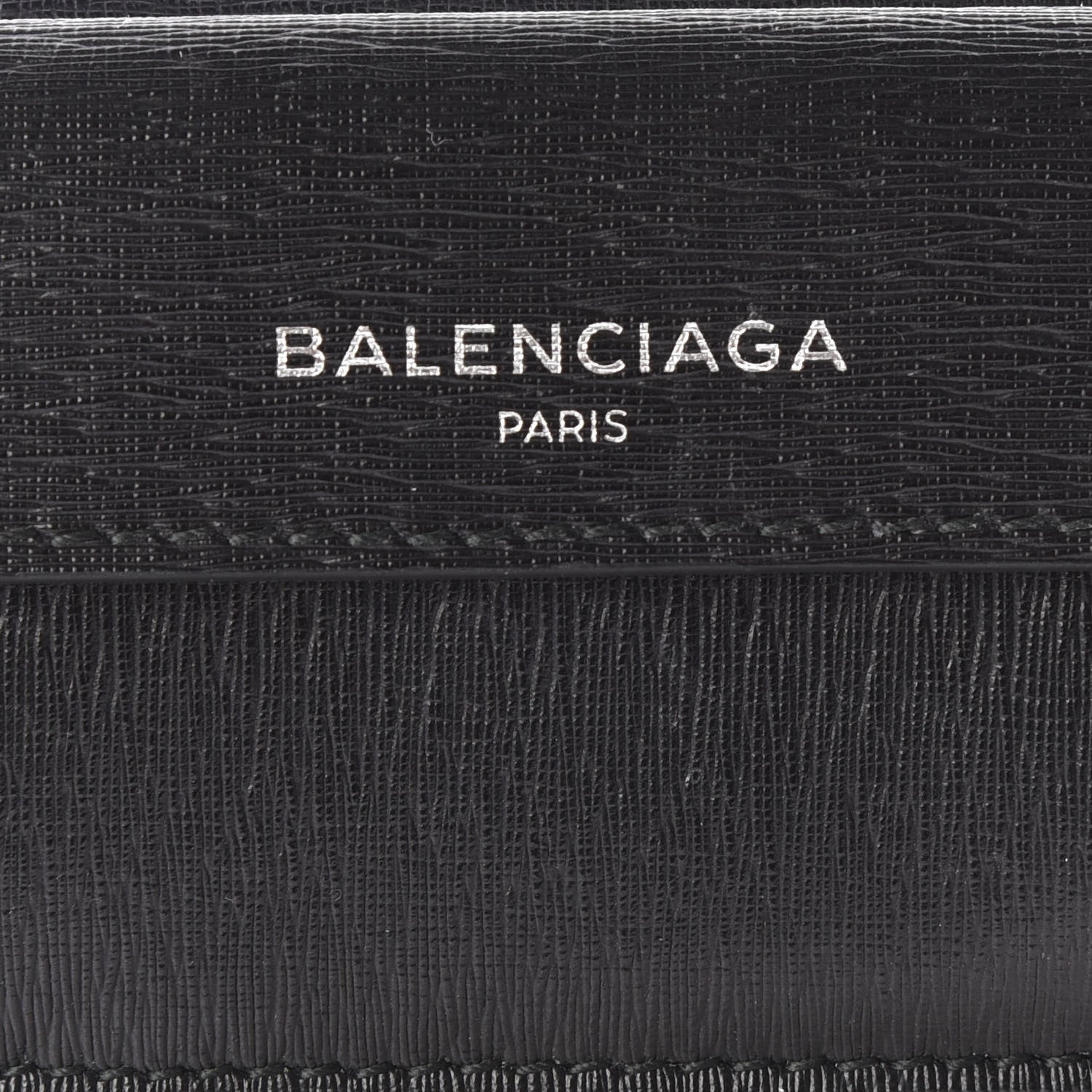 Balenciaga Striped Calfskin Logo Mini Wallet Black 11 of 12