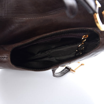 Christian Dior Calfskin Mini Saddle Bag Brown 5 of 7