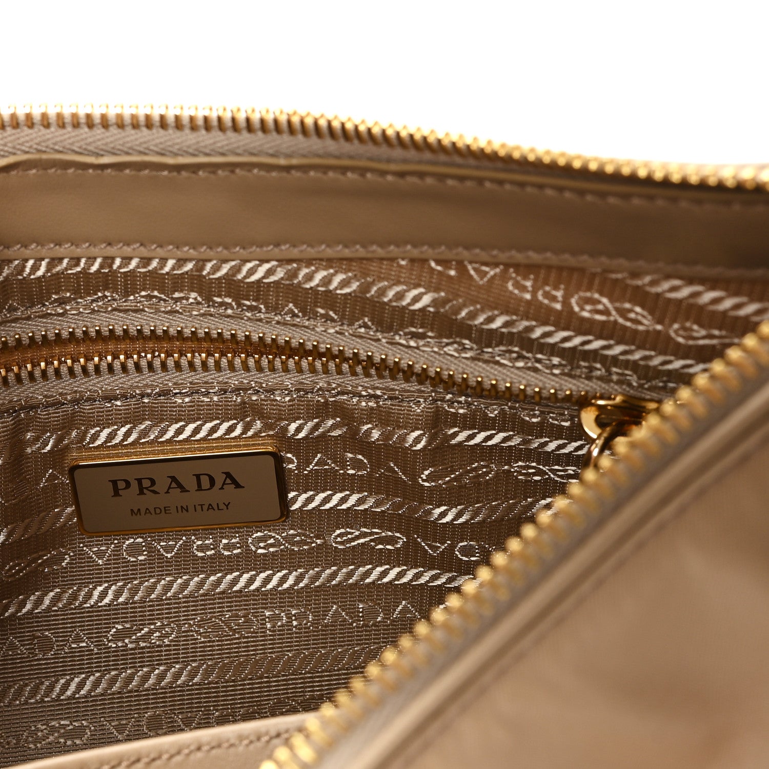 Prada Re-Nylon Vitello Large Aimee Shoulder Bag Cammello 6 of 9