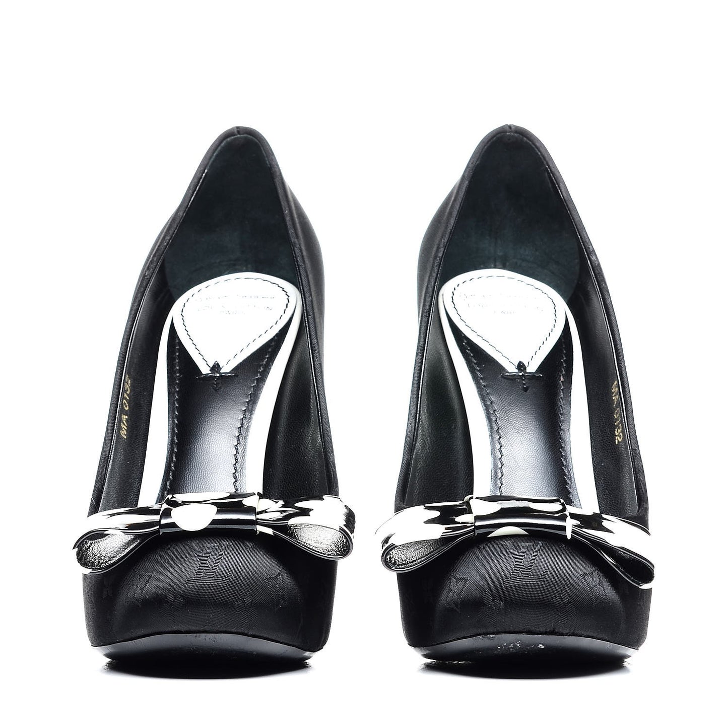 Satin Patent Kusama Infinity Dots Pumps 38 Black White