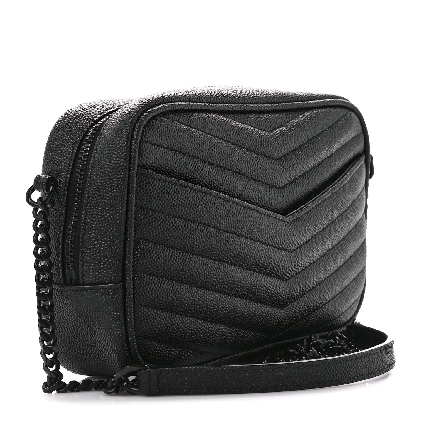 Grain De Poudre Matelasse Monochrome Monogram Mini Lou Camera Bag Black