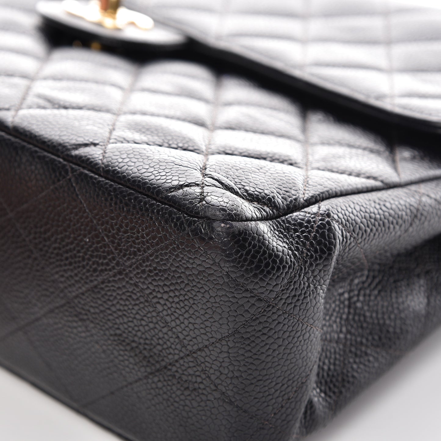 Caviar Quilted Jumbo Single Flap Black