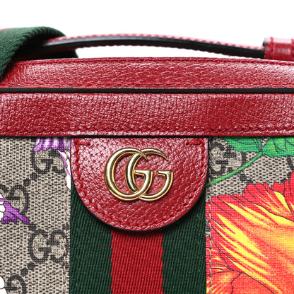 Gucci GG Supreme Monogram Flora Web Small Ophidia Top Handle Shoulder Bag Hibiscus Red 8 of 10