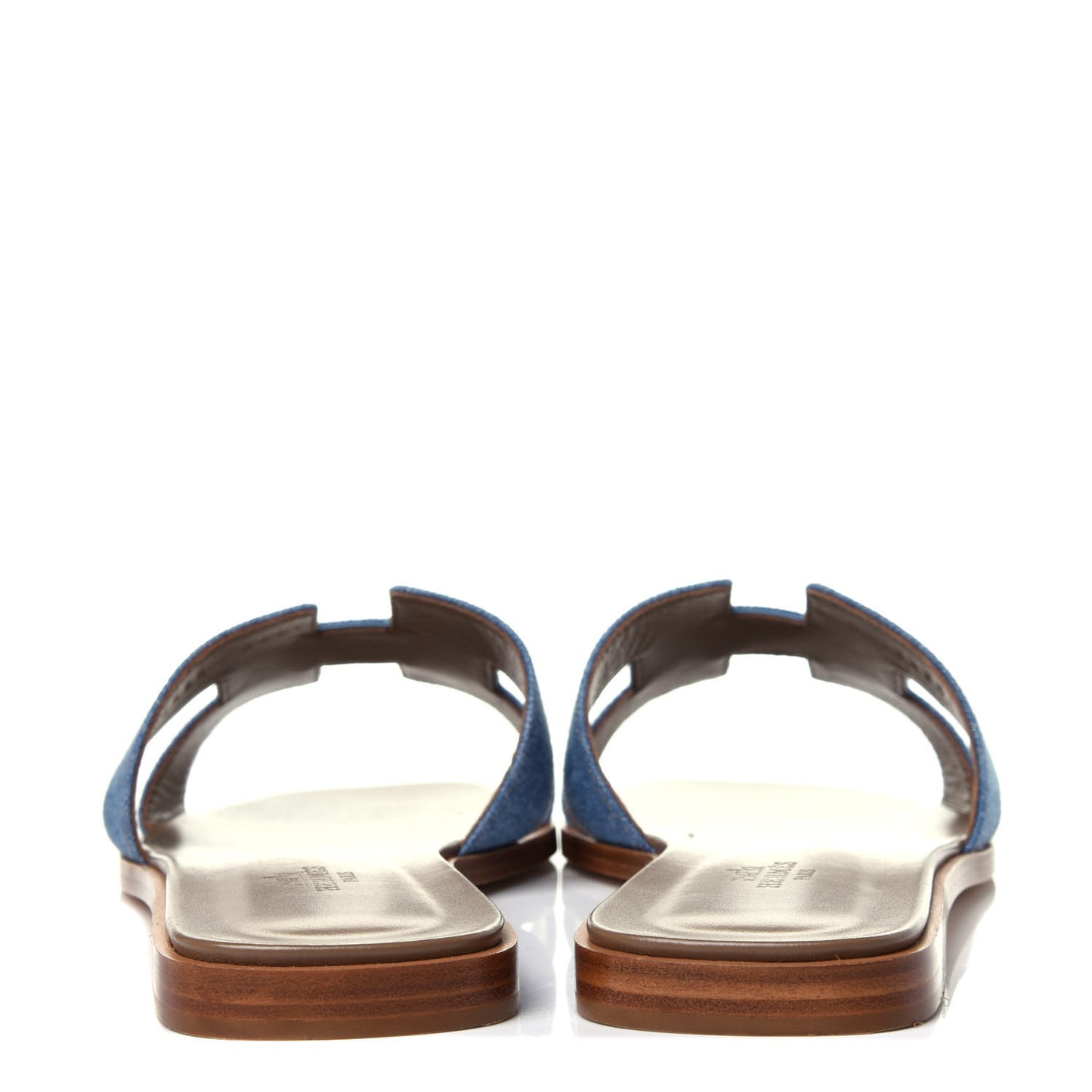 Denim Canvas Oran Sandals 41 Bleu Clair