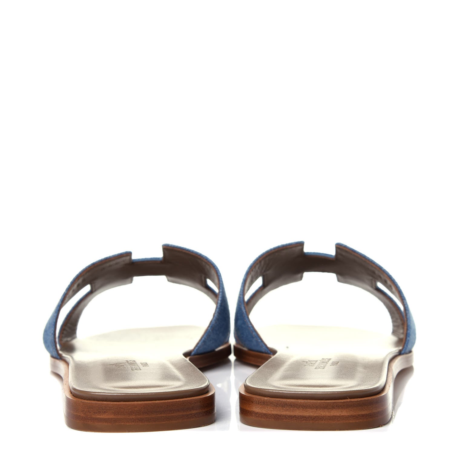 Hermes Denim Canvas Oran Sandals 41 Bleu Clair 6 of 12