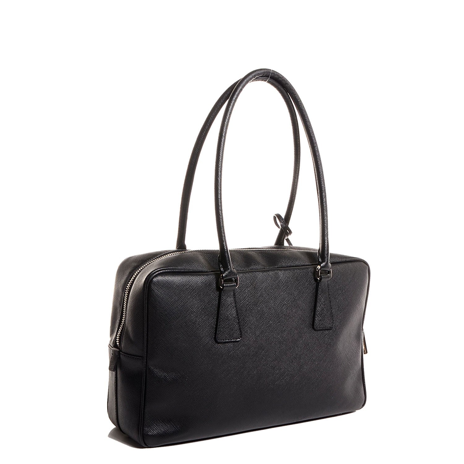 Prada Saffiano Lux Bauletto Nero Black 3 of 10