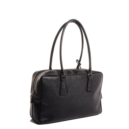 Prada Saffiano Lux Bauletto Nero Black 3 of 10