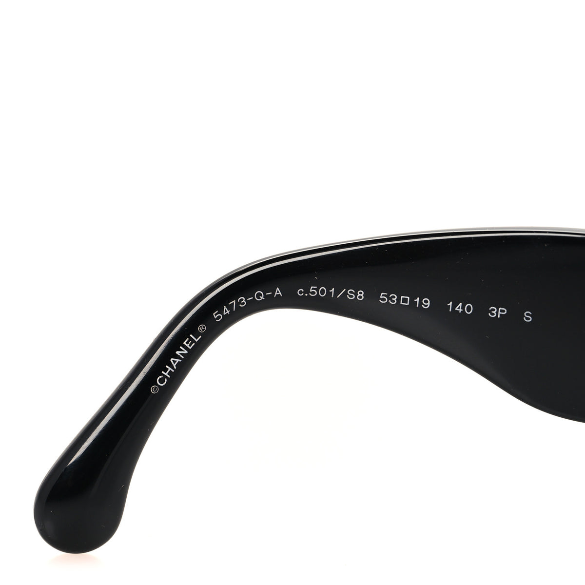 Chanel Acetate Calfskin Polarized Square Sunglasses 5473-Q-A Black 5 of 8