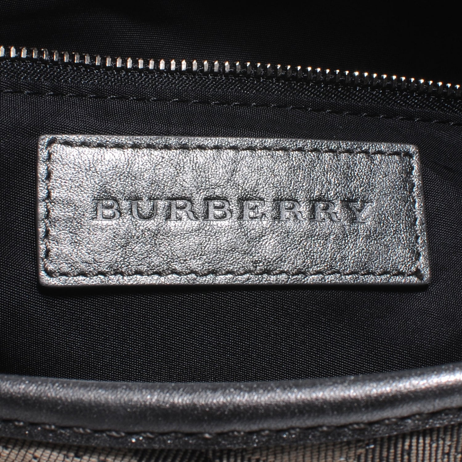 Burberry Leather Shimmer Check Tote 6 of 10