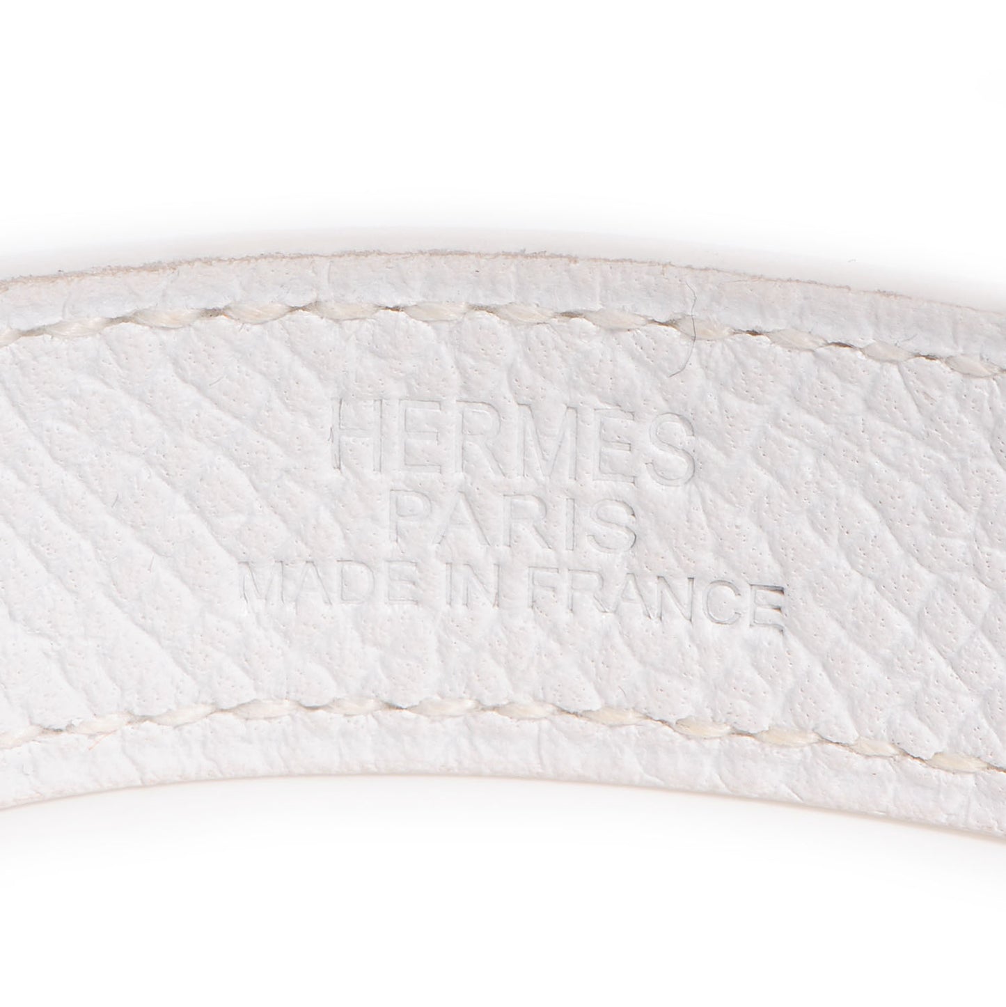 Epsom Calfskin Pavane Bracelet Medium White