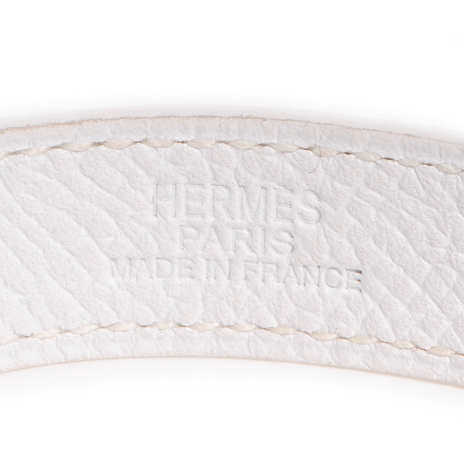 Hermes Epsom Calfskin Pavane Bracelet Medium White 3 of 6