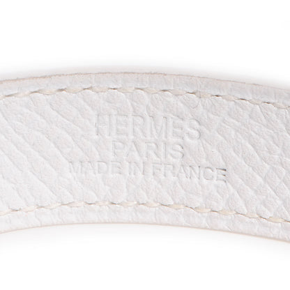 Hermes Epsom Calfskin Pavane Bracelet Medium White 3 of 6