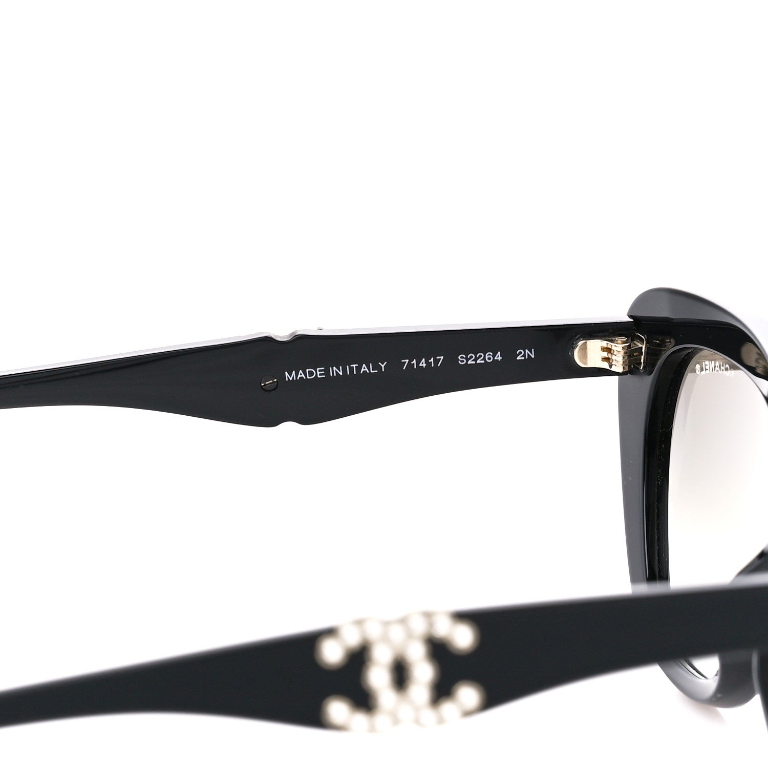 Chanel Acetate Crystal CC Butterfly Sunglasses 71417 Black 5 of 8