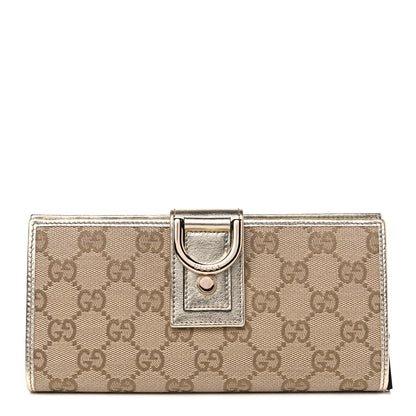 Gucci Monogram Abbey Continental Wallet Gold 1 of 9