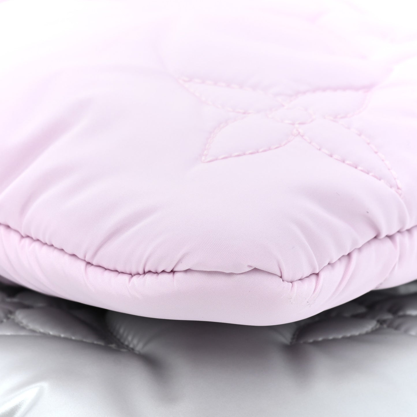 Econyl Monogram Pillow Maxi Multi Pochette Accessories Silver Pale Pink